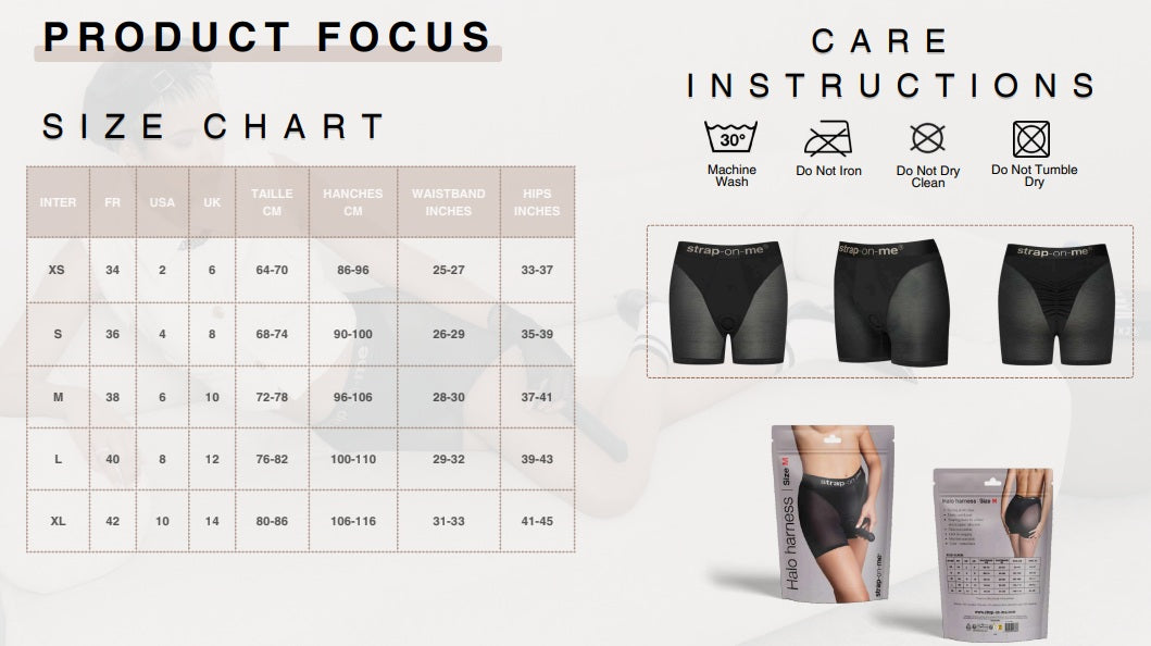 HARNESS LINGERIE HALO - M - BLACK