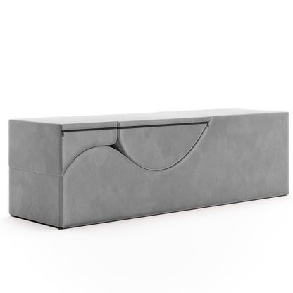 Aria Flip Chaise 18 Inch Wide - Convertible Sex Chair and Bed Bench, Grey